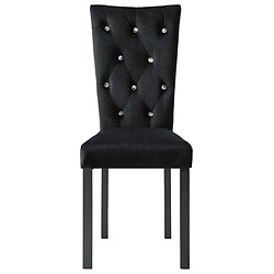 Acheter VidaXL Chaises Boutonnées - Noir Velours