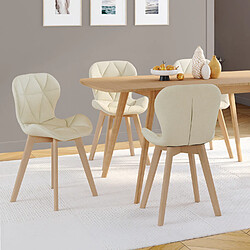 Idmarket MARKET ROBINE - Lot de 4 - Beige