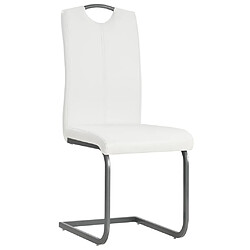 VIDAXL 2x Chaises cantilever Blanc