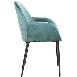 Acheter The Home Deco Factory Giulia Fauteuil velours côtelé bleu cadet - Lot de 2