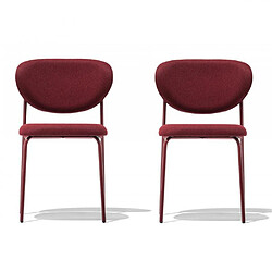 Inside 75 Chaises Cozy Lot de 2 - Bordeaux