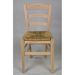 Avis T M C S Tommychairs - Set 6 chaises CROSS structure en hêtre peindré en couleur cerisier et assise en paille