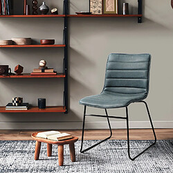 Urban Living Chaise style industriel - Bleu