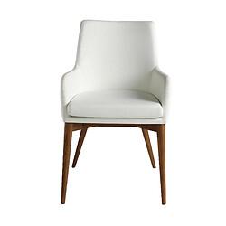 Angel Cerda Chaise en similicuir blanc