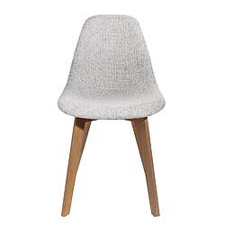 The Home Deco Factory Chaise scandi en grosse maille Flora - Gris clair