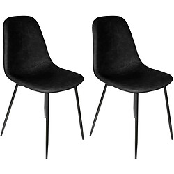 The Home Deco Factory Chaise Amber - Noir