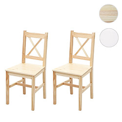 Mendler Chaises HWC-F77 - Bois de Pin