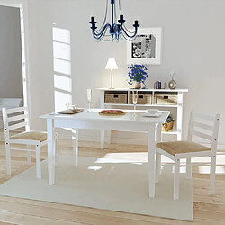 vidaXL Chaises - Lot de 2 - Blanc