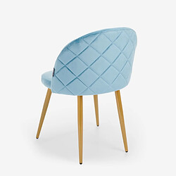 Avis Ahd Amazing Home Design Chaise Bert en velours - Turquoise