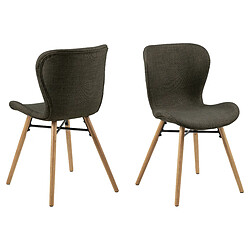 MES Chaises repas NANTIS - Lot de 2 - Kaki