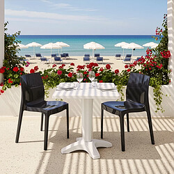 GRAND SOLEIL Table et 2 Chaises Patio Polypropylène
