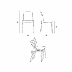 Chaises Boulevard Grand Soleil - 20 pièces Blanc pas cher