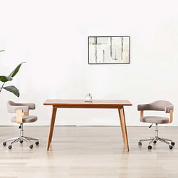 vidaXL Chaise pivotante à manger - Taupe