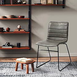 Urban Living Chaise style industriel - Gris