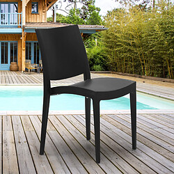 Grand Soleil Chaise Noir Polypropylène