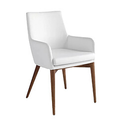 Angel Cerda Chaise en similicuir blanc