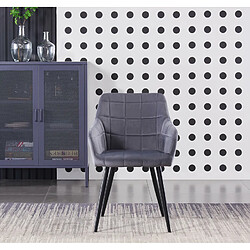 Life Interiors Chaises Camden - Velours - Lot de 8