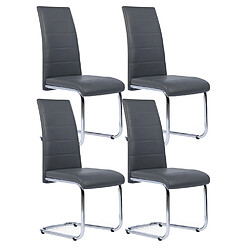 Idmarket MARKET Lot de 4 chaises MIA - Gris