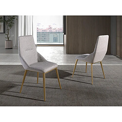 Avis Angel Cerda Chaise en tissu gris clair