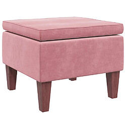 vidaXL Tabouret Rose Velours