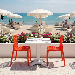 Grand Soleil Table Carrée et Chaises Colorées