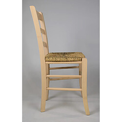 Acheter T M C S Tommychairs - Set 6 chaises CROSS structure en hêtre peindré en couleur cerisier et assise en paille