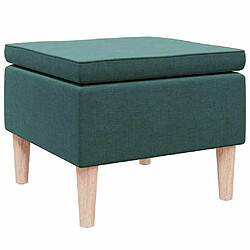 vidaXL Tabouret 52x52x42 cm - Vert foncé