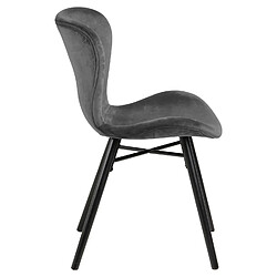 Avis Toilinux Chaises Lucie - Gris, velours - Lot de 2