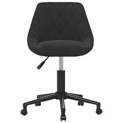 vidaXL Chaise Pivotante - Noir Velours