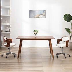 VidaXL Chaise pivotante à manger - Blanc