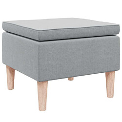 vidaXL Tabouret - 52x52x42 cm - Gris clair