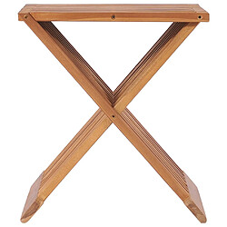 vidaXL Tabouret pliable en bois de teck