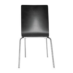 Bolero Chaise Dossier Carré Noire - Lot de 4