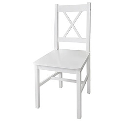 vidaXL Chaises à manger - Blanc