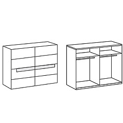 Pegane Chambre adulte complète - Blanc