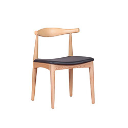 Nest Dream Chaise Elbow - Frêne et coussin simili-cuir