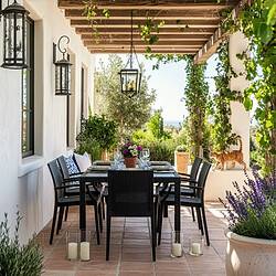 Grand Soleil Chaises de Jardin - Lot de 20 avec Accoudoirs