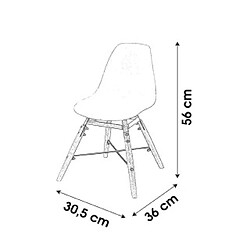 Avis Urban Living Chaise design scandinave enfant Judy - Bleu