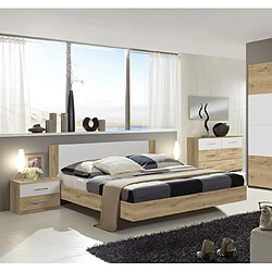 Pegane Chambre adulte complète - Chêne