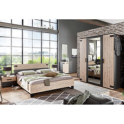 Pegane Chambre complète adulte - Chêne