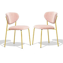 Inside 75 Chaises COZY - Lot de 2 - Rose