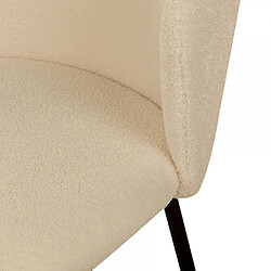 Le Quai Des Affaires Lot de 2 chaises tissu bouclettes ROMY / Beige