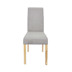MES 2 Chaises Tissu Gris Clair
