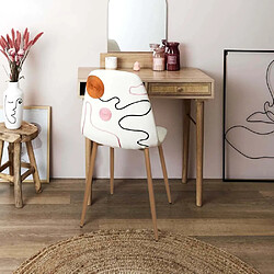 The Home Deco Factory the_home_deco_factory Poésie - Chaises pieds bois (Lot de 2)