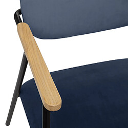 Avis Atmosphera Fauteuil design en velours Dyer - Bleu