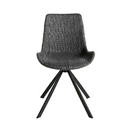 Angel Cerda Chaise pivotante en tissu gris foncé
