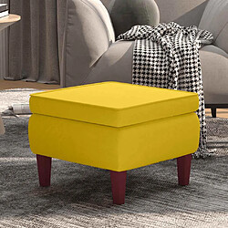 vidaXL Tabouret avec pieds en bois - Jaune