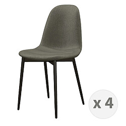 Moloo SALLY Chaise Velours Gris Carbone - x4