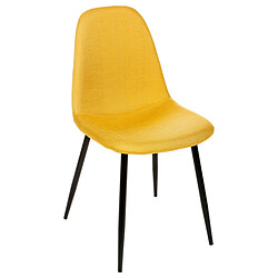 Atmosphera Chaise Nokas - Pied en métal - Jaune