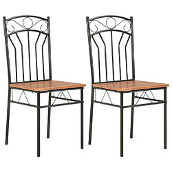 VidaXL Chaises à manger - Marron